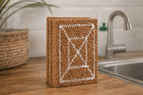 Coconut Coir Scrubber Pads (Pack of 5) | Natural Eco-Friendly Dish Cleaning Pads